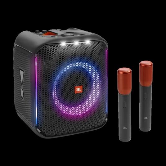 JBL PartyBox Encore with karaoke mic — rent the party for just 1K/day.